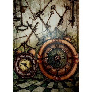 Shazia Salman, 48 x 30 Inch, Acrylics on Canvas, AC-SAZ-117 Shazia Salman, 48 x 30 Inch, Acrylics on Canvas, AC-SAZ-117